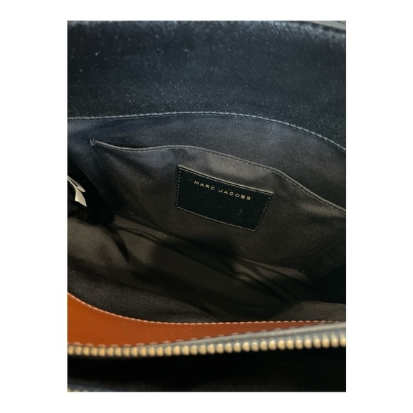 Marc Jacobs Big Shot Color Block Saffiano Leather Satchel Large Black - Picture 8 of 11